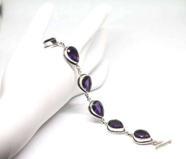 Amethyst bracelets|Bracelets|Crystal bracelets|Handmade bracelets| Pear shaped Bracelets|Stone bracelets|Bracelets for Women| Boho bracelets - Image 4