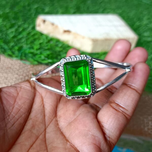 Peridot Bangle, 925 Silver Bangle, Women Bangle, Gemstone Bangle, Natural Peridot, Handmade Bangle, Dainty Pendant, Peridot Jewelry