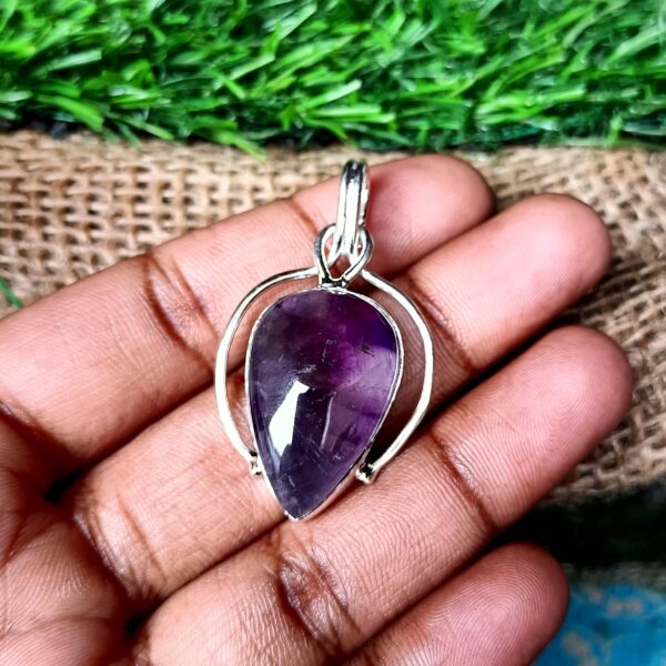 Amethyst Pendant, Handmade Pendant, Gemstone Pendant, 925 Silver Pendant, Natural Amethyst, Dainty Pendant, Bohemian Pendant, Gift For Her
