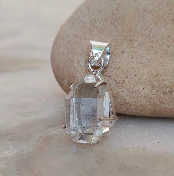 Herkimer Diamond Pendant, Handmade Pendant, 925 Silver Pendant, Gemstone Pendant, Herkimer Jewelry, Women Pendant, Dainty Pendant, Gift Her