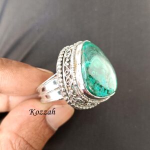 Azurite Malachite Ring, Handmade Ring, 925 Silver Ring, Boho Ring, Natural Stone, Designer Ring, Gemstone Ring, Silver Jewelry, Gift For Her