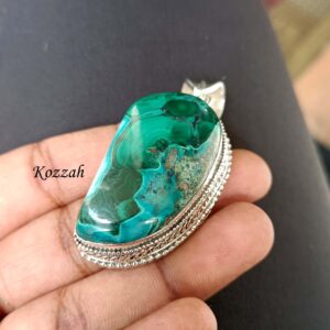 Azurite Malachite Pendant, 925 Silver Pendant, Azurite Pendant, Malachite Pendant, Azurite Malachite Necklace,  Women Pendant, Gift Her