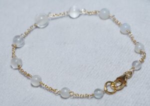 Moonstone bracelet, Gold Plated Moonstone bracelets, Women moonstone bracelet, moonstone jewelry, Golden Bracelets, moonstone bead, Gift her