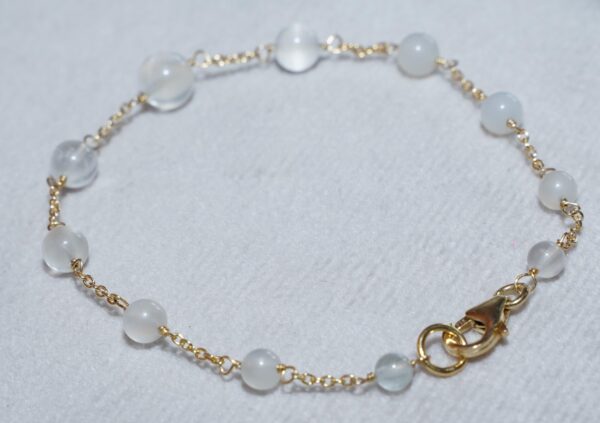 Moonstone bracelet, Gold Plated Moonstone bracelets, Women moonstone bracelet, moonstone jewelry, Golden Bracelets, moonstone bead, Gift her