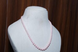 Pink pearl necklace, Delicate necklace, Minimalist necklace, Feminine jewelry, gift for her, birthday or anniversary gift, Mother's Day gift