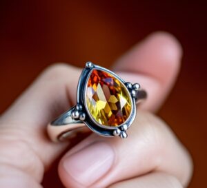 Citrine Ring, 925 Silver Ring, Dainty Ring, Women Ring, Gemstone Ring, Citrine Jewelry, Handmade Ring, Statement Ring, Boho Ring