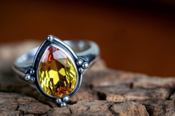 Citrine Ring, 925 Silver Ring, Dainty Ring, Women Ring, Gemstone Ring, Citrine Jewelry, Handmade Ring, Statement Ring, Boho Ring - Image 5