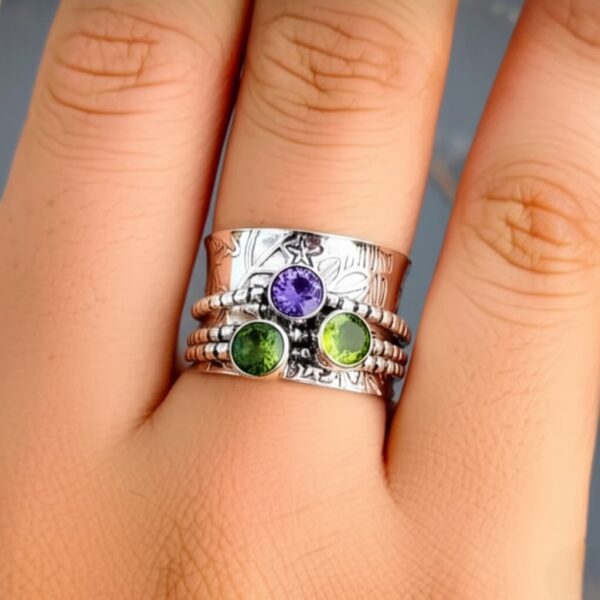 Peridot, Amethyst  Ring - Image 8
