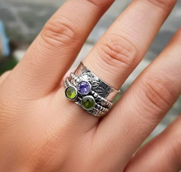 Peridot, Amethyst  Ring - Image 10