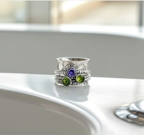 Peridot, Amethyst  Ring - Image 6