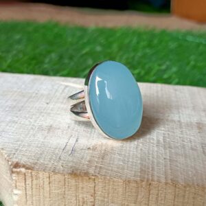 Aqua Chalcedony Ring, 925 Sterling Silver Ring, Handmade Ring, Gemstone Ring, Beautiful Ring, Designer Ring, Women Ring, Gift For Her