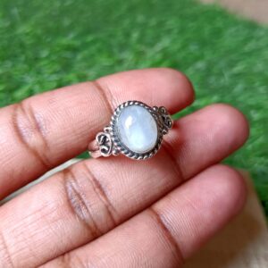 Moonstone Ring, Handmade Ring, 925 Silver Ring, Gemstone Ring, Natural Moonstone, Dainty Ring, Moonstone Jewelry, Statement Ring,Best Seller