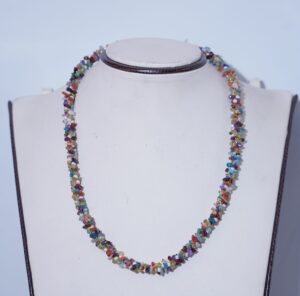 Tiny stone necklace | Multi stone Necklace | Multi color necklace