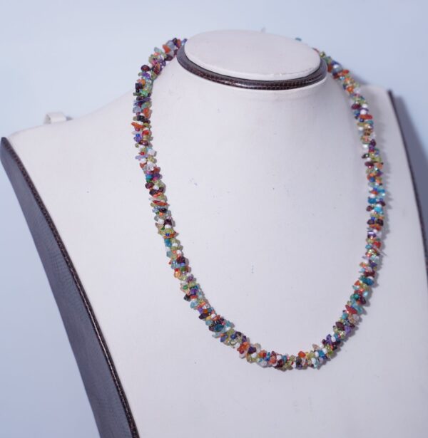 Tiny stone necklace | Multi stone Necklace | Multi color necklace - Image 2