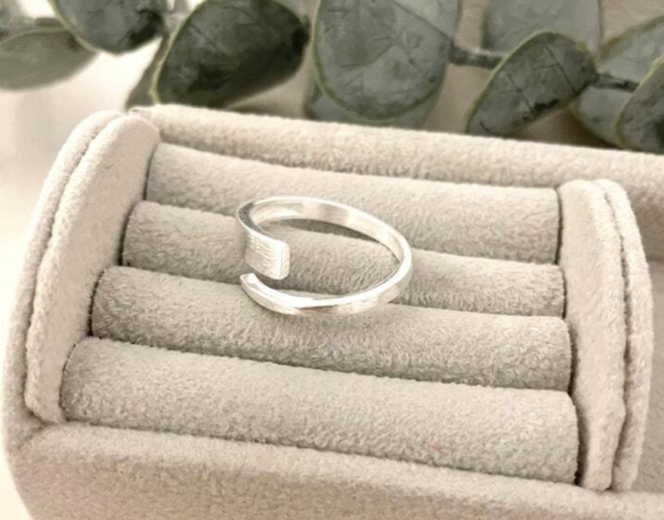 Silver Minimalist ring | handmade Silver ring - Image 2
