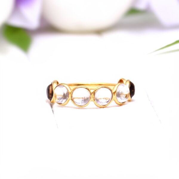 Clear Quartz Crystal Ring – 925 Sterling Silver Handmade Ring – Natural Crystal Eternity Ring for Women, Ring for women, Gift for her, Gift - Image 13