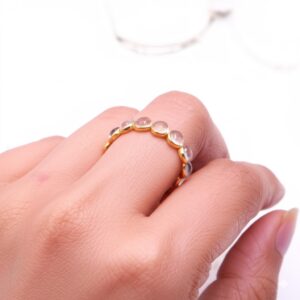 Clear Quartz Crystal Ring – 925 Sterling Silver Handmade Ring – Natural Crystal Eternity Ring for Women, Ring for women, Gift for her, Gift