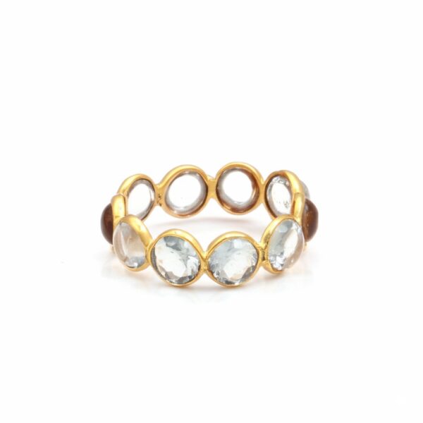 Clear Quartz Crystal Ring – 925 Sterling Silver Handmade Ring – Natural Crystal Eternity Ring for Women, Ring for women, Gift for her, Gift - Image 11