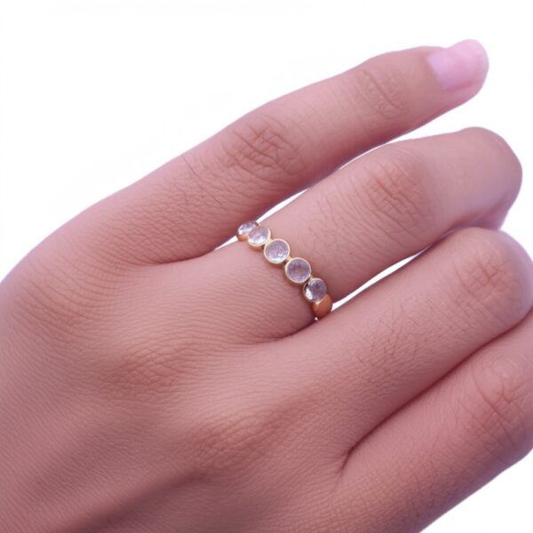 Clear Quartz Crystal Ring – 925 Sterling Silver Handmade Ring – Natural Crystal Eternity Ring for Women, Ring for women, Gift for her, Gift - Image 9