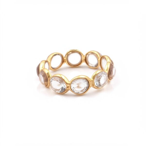 Clear Quartz Crystal Ring – 925 Sterling Silver Handmade Ring – Natural Crystal Eternity Ring for Women, Ring for women, Gift for her, Gift - Image 8