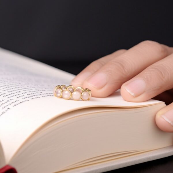 Clear Quartz Crystal Ring – 925 Sterling Silver Handmade Ring – Natural Crystal Eternity Ring for Women, Ring for women, Gift for her, Gift - Image 6