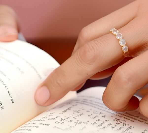 Clear Quartz Crystal Ring – 925 Sterling Silver Handmade Ring – Natural Crystal Eternity Ring for Women, Ring for women, Gift for her, Gift - Image 5