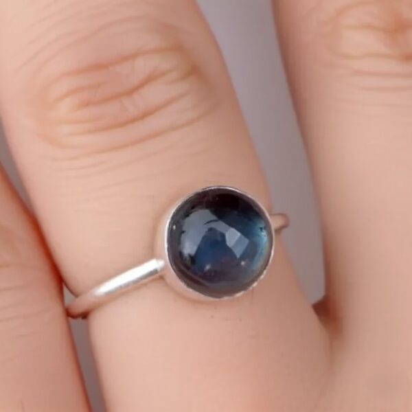 Labradorite Ring, Handmade Ring, 925 Starling Silver Ring, Women Ring, Natural Labradorite, Gemstone Ring, Statement Ring, Boho Ring - Image 7