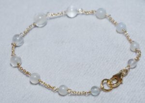 Moonstone bracelet, Gold Plated Moonstone bracelets, Women moonstone bracelet, moonstone jewelry, Golden Bracelets, moonstone bead, Gift her