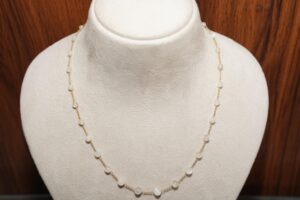 Moonstone Necklace, Gold Plated Necklace,  Handmade Gemstone Necklace, Handmade Jewelry, White stone Necklace, Best Valentine Gift, Gift Her
