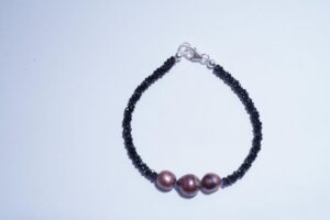 Spinel  & Baroque Pearl Bracelet, Baroque pearl bracelet, Baroque bracelet, Large baroque pearl, Pearl bracelet, Spinel Bracelet, Gift 4 Her