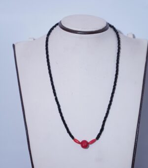 Black Spinel Coral Necklace, Coral Necklace, Spinel Necklace,Black Necklace, Handmade Necklace, Black spinel handmade Bracelet, Gift for her