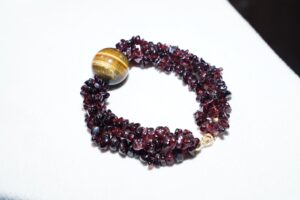 Garnet Bracelet, Tigerite Bracelets, Handmade Bracelet, Gift Her, Garnet Gemstone Bracelet, Garnet bracelet, Gold Plated Garnet Bracelets.