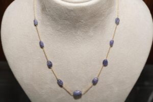Lapis Rice Pearl Necklace, Handmade Necklace, Lapis necklace, Luxury lapis jewelry, Lapis Gemstone Necklace, Gift for her, Silver Necklace