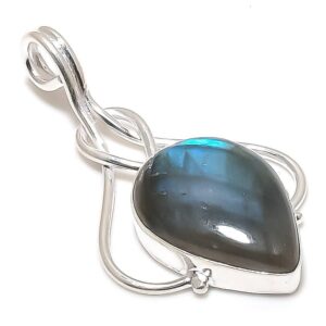 Labradorite Luster Pendant, Moonstone Pendant, Women Pendent, White Pendent, Birthday Gift, Gift for her, Anniversary gift, Handmade Pendent