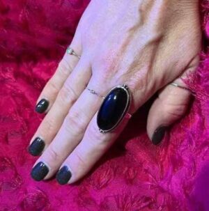 Black Onyx Ring, Handmade Ring, 925 Silver Ring, Statement Ring, Natural Onyx, Designer Ring, Big Stone Ring, Onyx Jewelry, Gemstone Ring