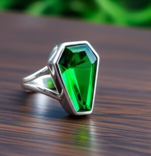 Coffin Ring, Peridot Coffin Ring, Gemstone Ring, 925 Silver Ring, Handmade Ring, Women Ring, Coffin Jewelry, Women Ring, Boho Ring, Gift Her