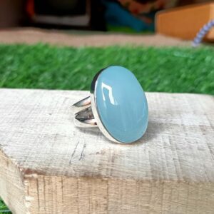 Elegant Aqua Chalcedony Gemstone Ring, 925 Sterling Silver Ring, Handmade Ring, Beautiful Ring, Designer Ring, Women Ring, Gift For Her