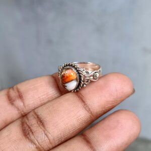Oyster Copper Turquoise Ring, Women Ring, 925 Silver Ring, Handmade Ring, Natural Oyster, December Birthstone, Gemstone Ring, Dainty Ring