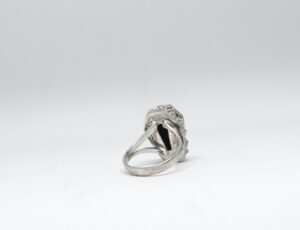 Vintage Black Onyx Ring: Handcrafted Sterling Silver Statement