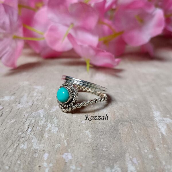 Turquoise Ring, 925 Silver Ring, Women Ring, Natural Turquoise, Gemstone Ring, Turquoise Jewelry, Handmade Ring, Dainty Ring, Boho Ring