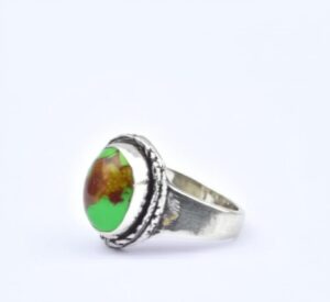 Green Copper Turquoise Ring, Gemstone Ring, 925 Silver Ring, Handmade Ring, Natural Turquoise, December Birthstone, Ring For Women