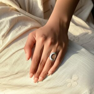 Handmade Hammered Open Circle Ring | Sterling Silver Minimalist Ring | Modern Geometric Jewelry | Everyday Wear Gift for Her | Unique Ring