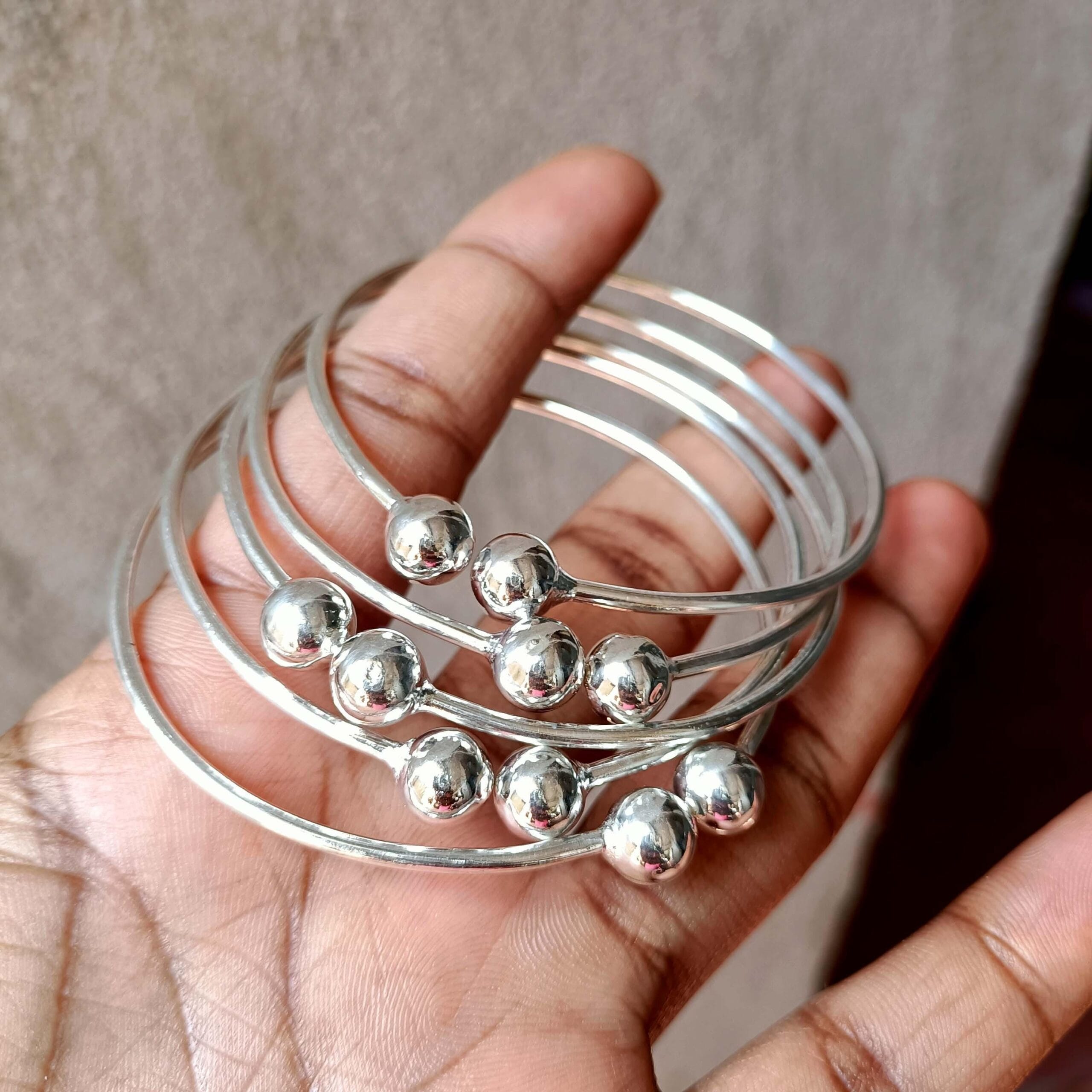 Beautiful Silver Bangle Set! Handmade 925 Sterling Silver Bangle set! 7 day Bangle! Simple Set Bangle! 7 Set Off Bangles! Stacking Bangles!