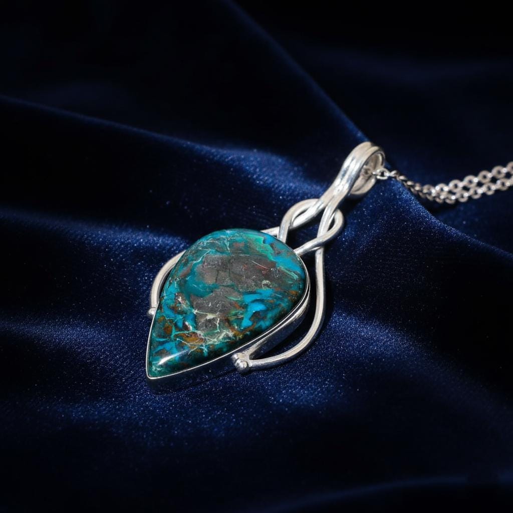 Turquoise Matrix Pendant, Handmade Pendant, Gemstone Pendent, Gift for her, Gift her, Birthday Gift, Valentine Gift