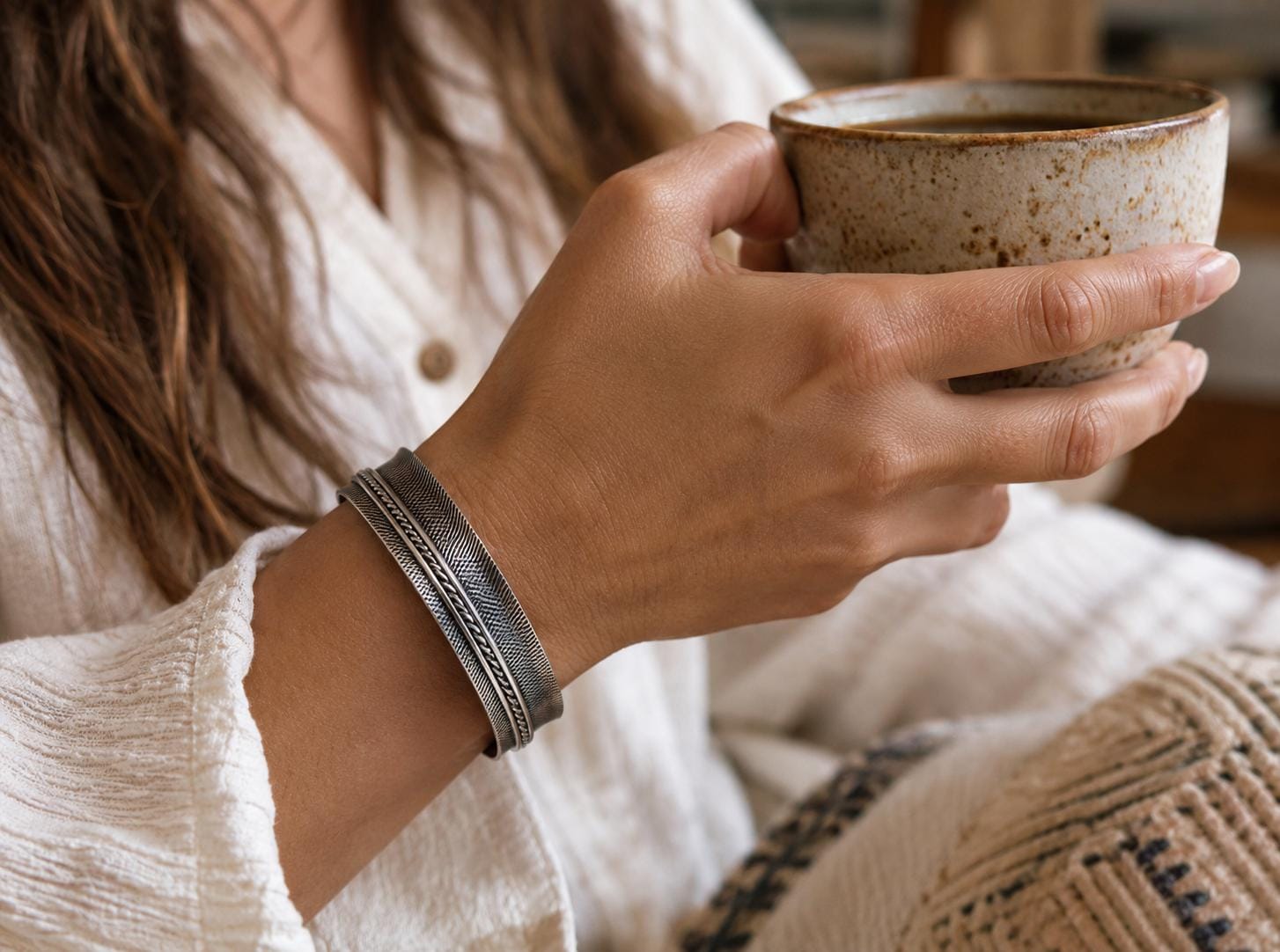 Twisted Band Bangle, Spinner Bangle, Fidget Bangle, Handmade Bangle, 925 Silver Bangle, Women Bangle, Bohemian Bangle, Promised Bangle
