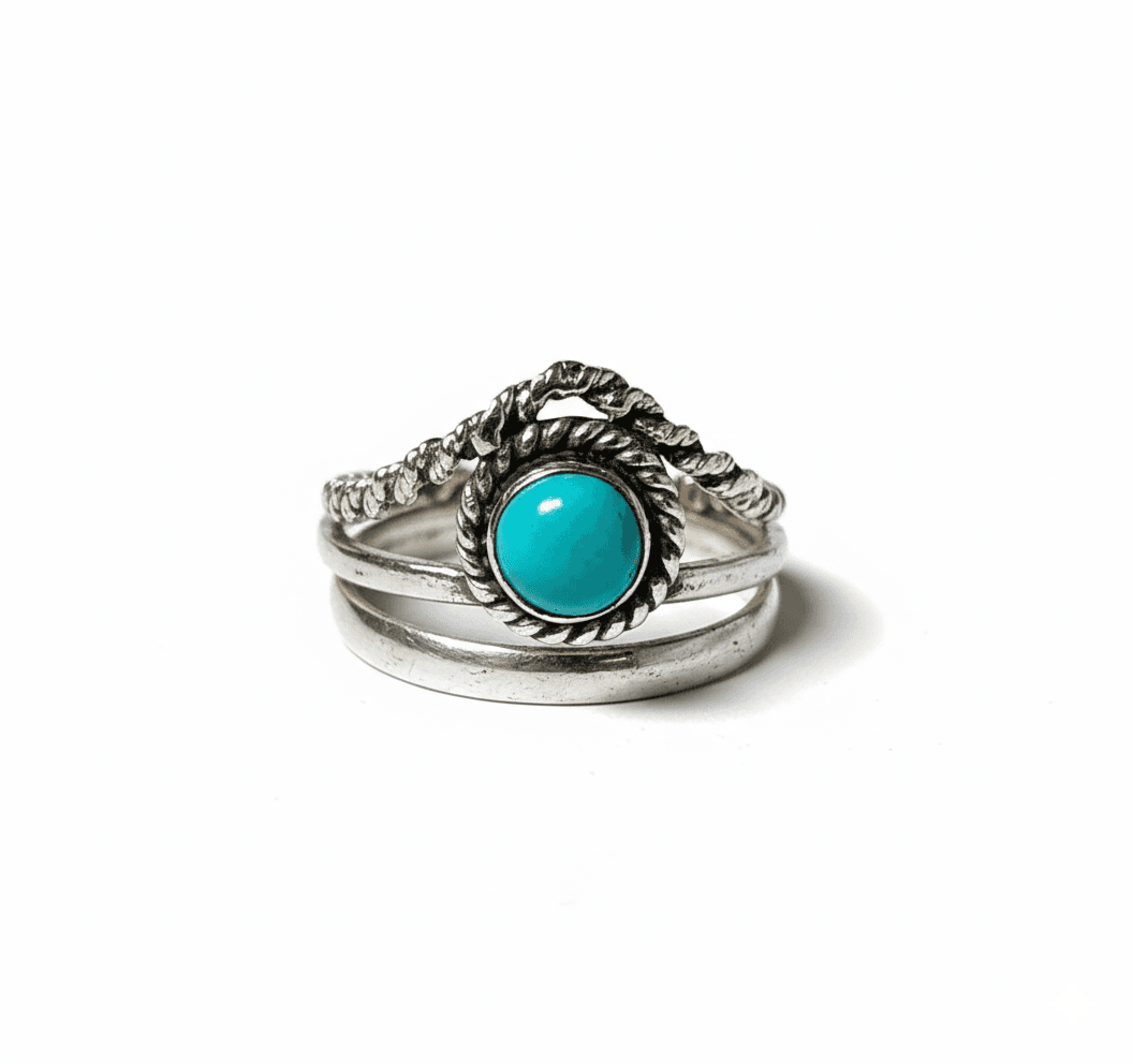 Turquoise Ring, 925 Silver Ring, Women Ring, Natural Turquoise, Gemstone Ring, Turquoise Jewelry, Handmade Ring, Dainty Ring, Boho Ring - Image 2